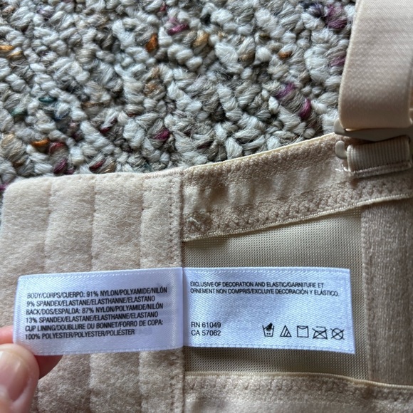 Wacoal Red Carpet Full Busted Convertible Strapless Bra 38DDD 854119 Nude Beige - Picture 6 of 11